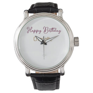 Montre SIMPLE MINIMAL.CUTIE AJOUTER NOM BÉBÉ joyeux anniv