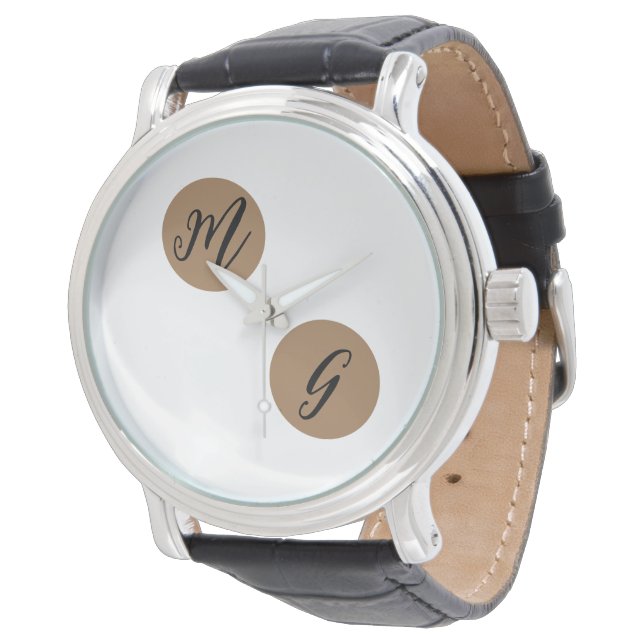 MONTRE SIMPLE MINIMAL MODERN MONOGRAM ELEGANT STYLE CHIC  (Incliné)