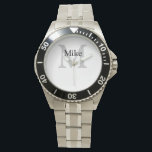 Montre simple minimum ajouter votre nom MONOGRAM GROOMSME<br><div class="desc">conception</div>