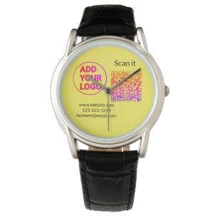 Montre Simple minimum q r code ajouter logo code d'analys