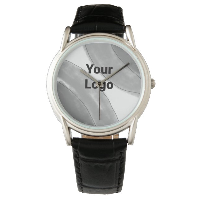 Montre simple personnalisé rose violet pétillant ajouter  (devant)