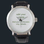Montre Simple vert minimal ajouter votre nom de texte pho<br><div class="desc">conception</div>