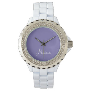 Montre Simplement Élégant Lavande Personnalisé