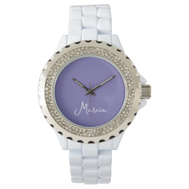Montre Simplement Élégant Lavande Personnalisé (devant)