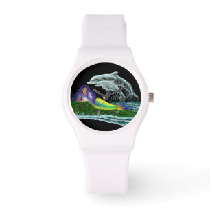 Montre Sirène avec dauphins