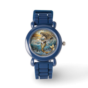 Montre Sirène dans les vagues de l'océan