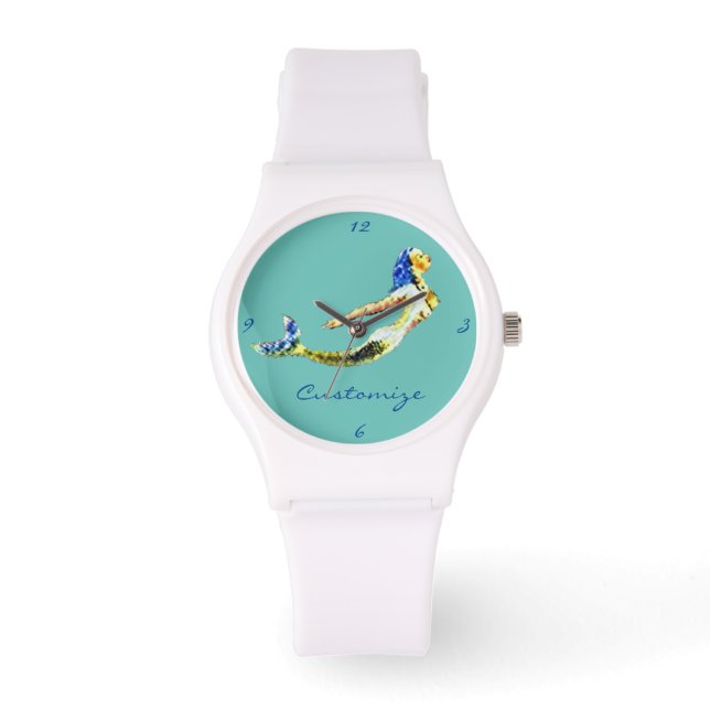 Montre Sirène de natation Thunder_Cove bleu (Recto)
