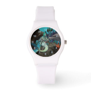 Montre Sirène et dauphin sous la mer