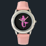 Montre Sirène Ocean Glow_Pink-on-Black<br><div class="desc">Affichez votre amour pour l'océan et toute sa majesté sous-marine avec notre Ocean Glow, des icônes maritimes, une montre à poignets de sirène rose sur noir. Pour d'autres options de conception, il suffit de cliquer sur "Customisez-le" et c'est parti!</div>