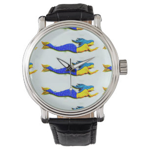 Montre sirènes à queue bleue