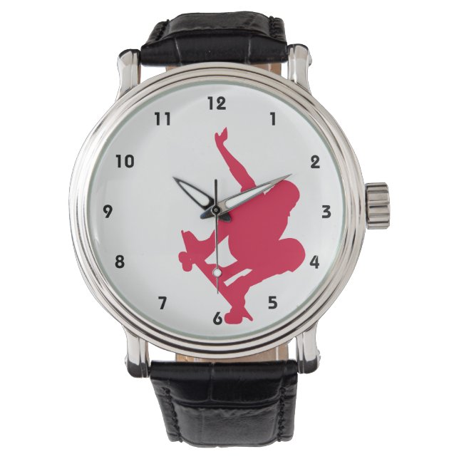 Montre Skateboard rouge Crimson (devant)