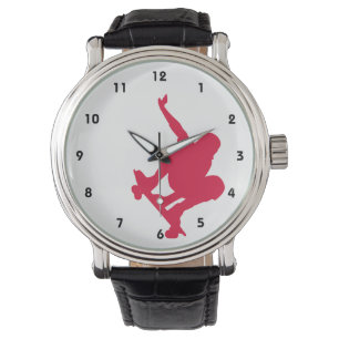 Montre Skateboard rouge de Crimson