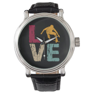 Montre Skateboard Skater Love Retro Vintage Grunge Style