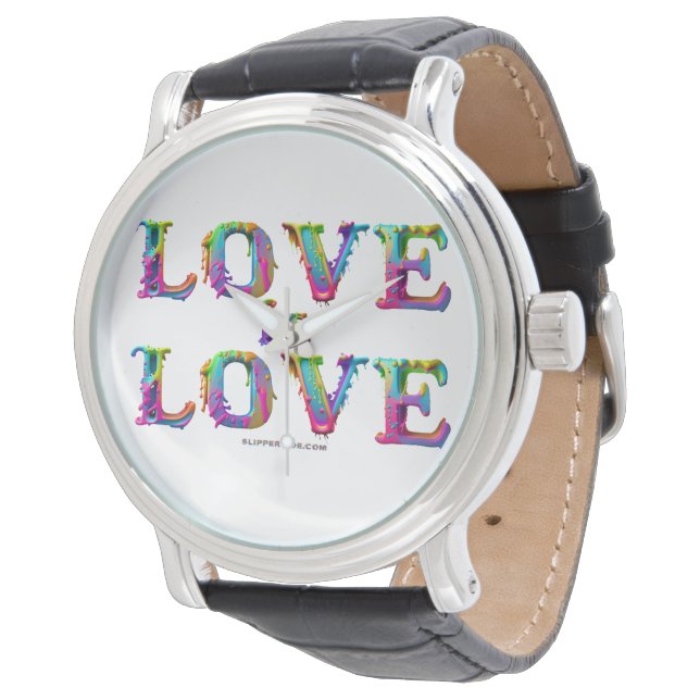 Montre SlipperyJoe amour est l'amour goutte à goutte de f (Incliné)