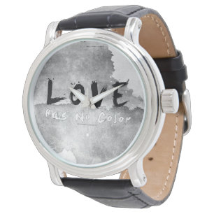 Montre SlipperyJoe l'amour n'a pas de couleur de peau de