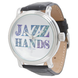 Montre SlipperyJoe's artistique Jazz Hands couleurs vives