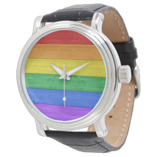 Montre SlipperyJoe's classique arc-en-ciel tactile artisa