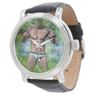 Montre SlipperyJoe's homme adulte très musclé torse nu 