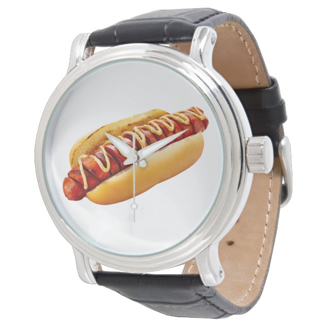 Montre SlipperyJoe's hot dog niché doucement pain jaune v (Incliné)