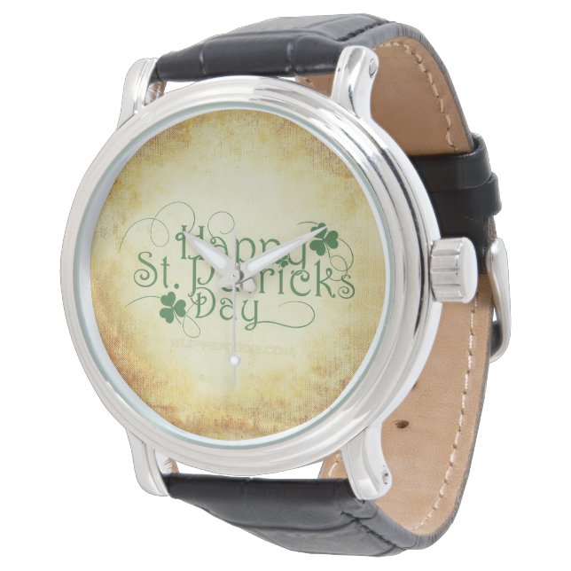 Montre SlipperyJoe's Joyeuse fête de la Saint-Patrick Iri (Incliné)