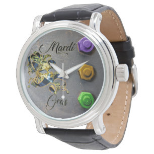 Montre SlipperyJoe's Mardi Gras célébration ve décorative