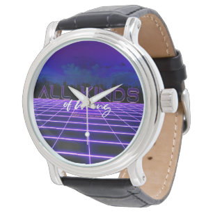 Montre SlipperyJoe's toutes sortes tort bold 3D texte ret