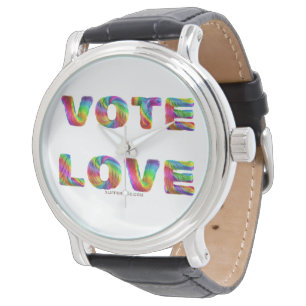 Montre SlipperyJoe's vote amour égalité cadeaux gay pride