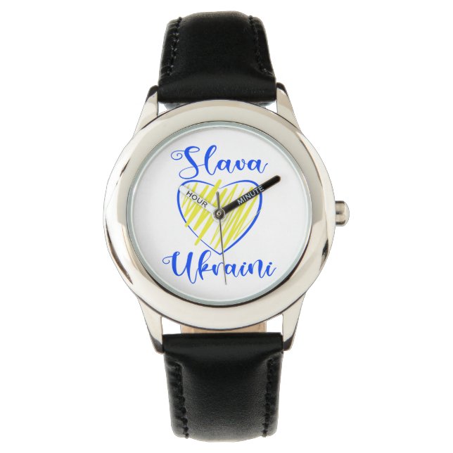 Montre Slogan Slava La gloire ukrainienne au coeur de l'U (devant)