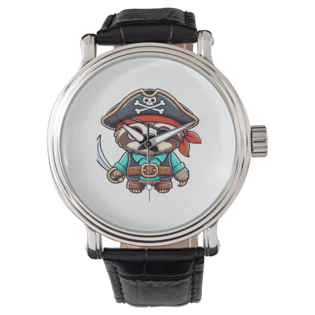 Montre Sloth Halloween Pirate Enfants Femmes Hommes Sloth (devant)