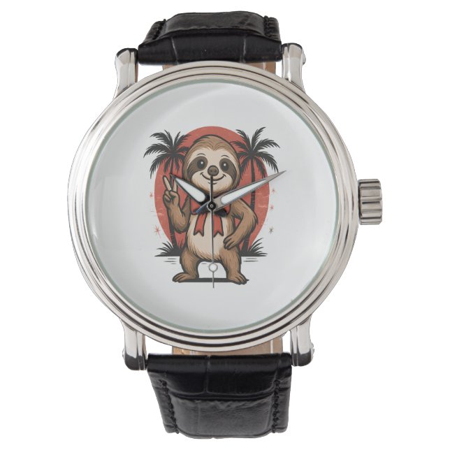 Montre Sloth Summer Beach Rocking (devant)