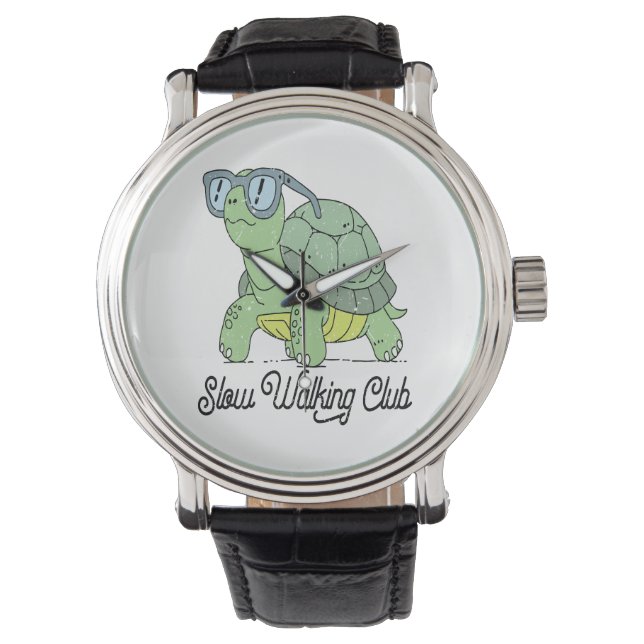 Montre Slow Walking Club Cute Funny Turtle (devant)