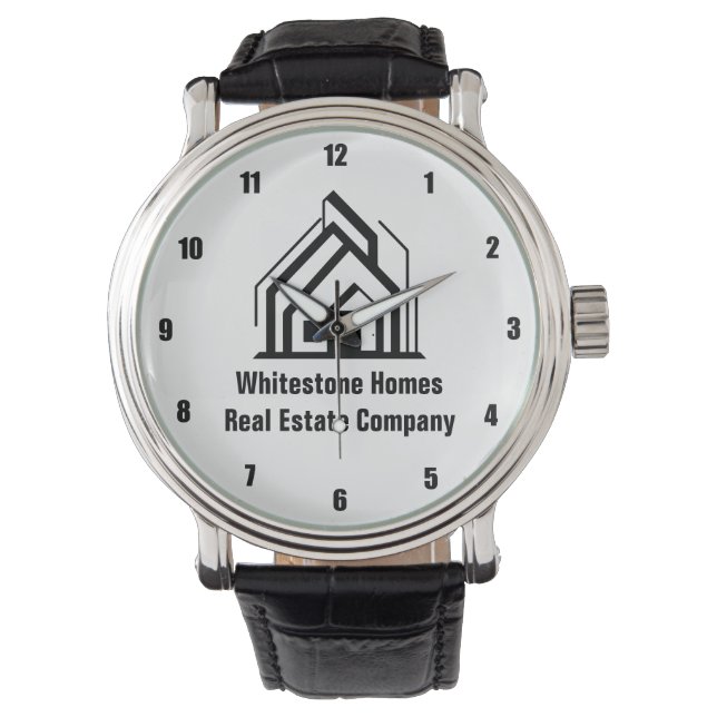 Montre Société immobilière Logo de courtier personnalisé (devant)