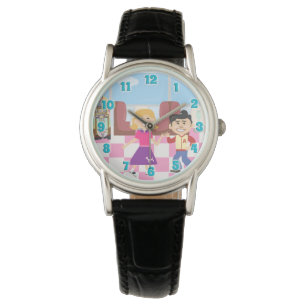 Montre Sock Hop Kids at a Diner Time Wrist Watch