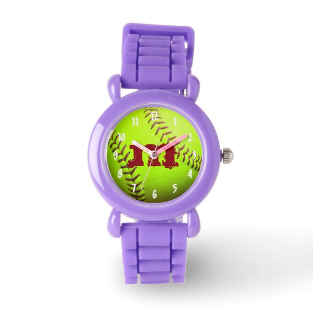 Montre Softball Yellow Fast Pitch 8U 10U 12U 14U (Recto)