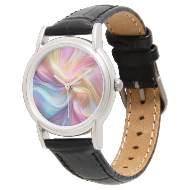 Montre Soie pastel colorée (Incliné)