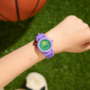Montre Soirée softball pour enfants avec nom personnalisé