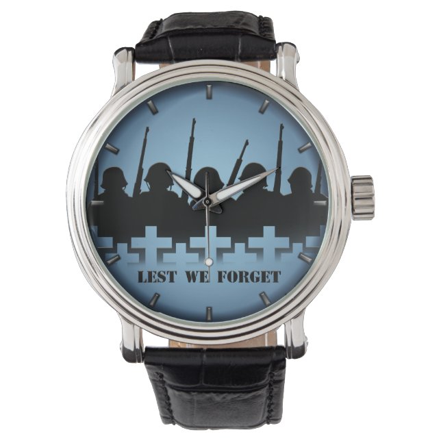 Montre Soldat Tribute Veille De Peur D'Oublier Wrist Watc (devant)