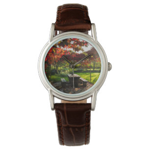 Montre Soleil à travers les feuilles d'automne, Croatie