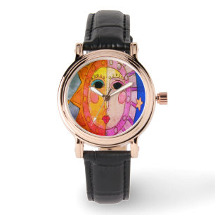 Montre Soleil et Lune Art Portable Abstrait