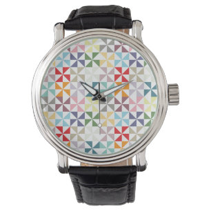 Montre Soleil géométrique coloré