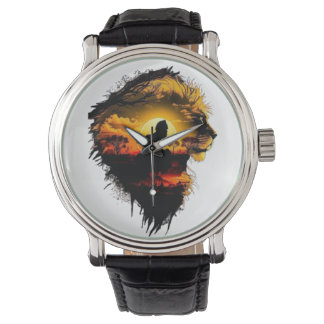 Montre Soleil Lion Silhouette