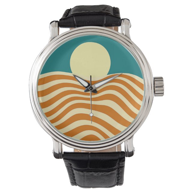 Montre Soleil psychédélique et vagues ondulantes2 (devant)