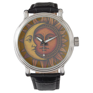Montre Soleil rétrograde et lune