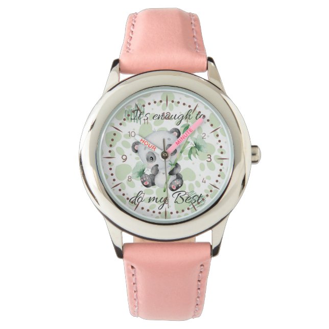 Montre Son nombre suffisant | Affirmations Cutes | Panda (devant)