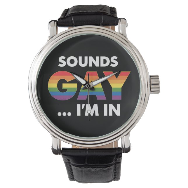 Montre Sounds Gay Je suis Rainbow LGBTQ Pride (devant)
