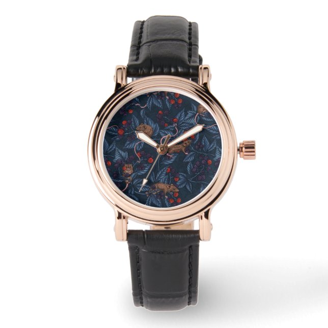 Montre Souris et mûres sur la marine (Recto)