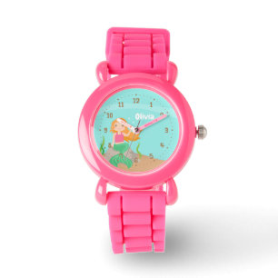 Montre Sous la mer mignonne fille sirène personnalisée