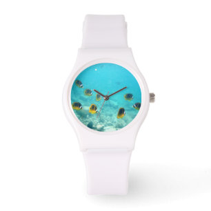 Montre sous l'eau sportive tropicale de poissons