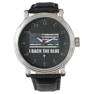 Montre Soutenez le Thin Blue Line Drapeau USA MAGA WWG1WA