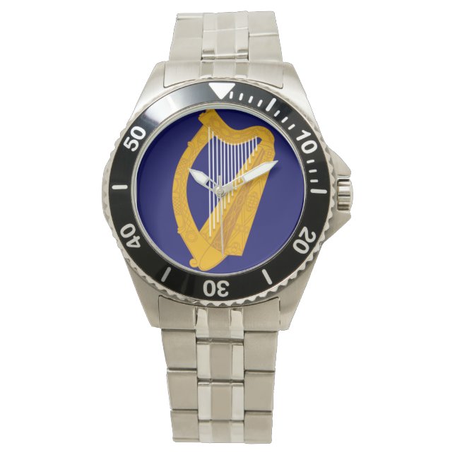Montre Souvenier d'Irlande, Harpe d'Irlande d'or (devant)